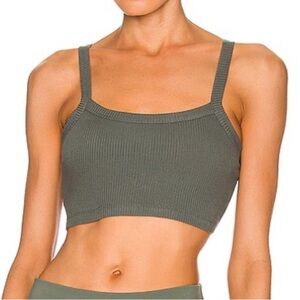 ALO Cropped Whisper Bra in Army